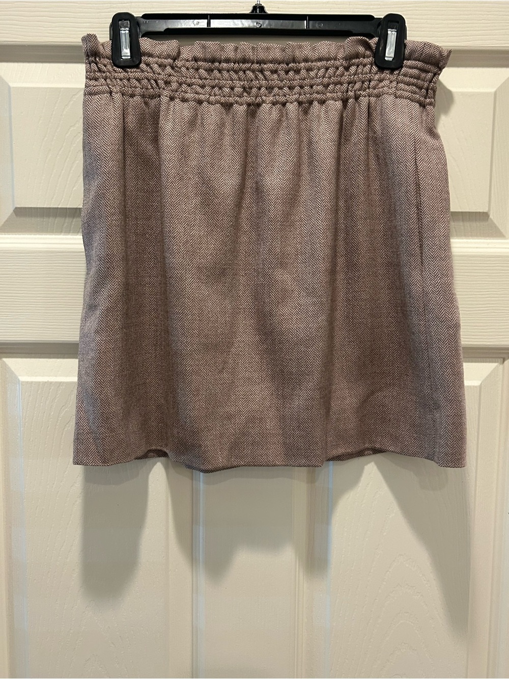 J. Crew brown Smocked Waist Mini Skirt